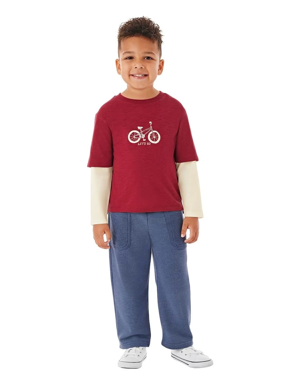 NWT Members Mark long sleeve shirt + sweatpants set (4T)